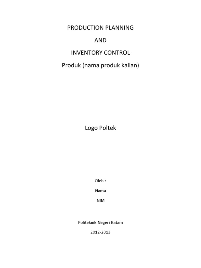 Format Laporan Ppic