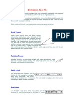 Bricklayers Tool Kit PDF