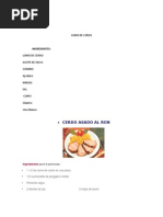 Recetas Con Carne de Cerdo