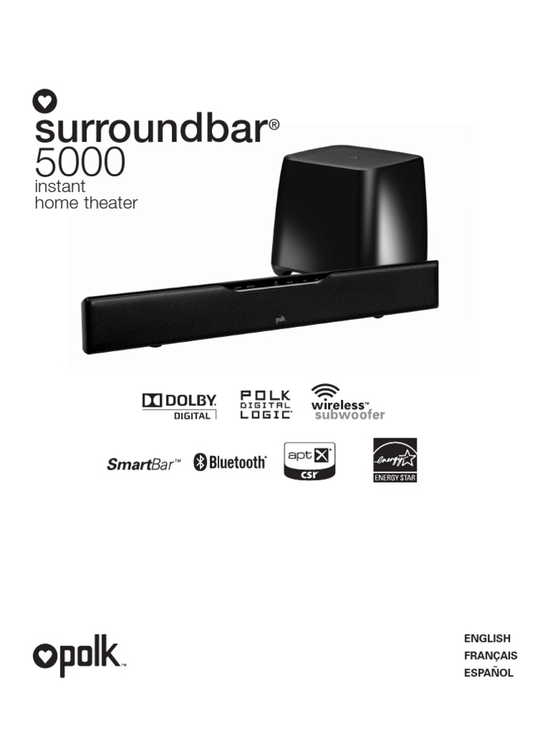 Polk Surroundbar 5000 Manual | Ac Power Plugs And Sockets | Remote Control