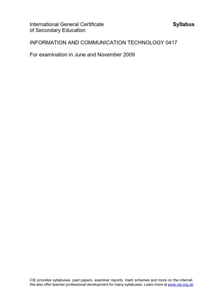 Ict syllabus igcse 2009 computer data storage 5 0k views 