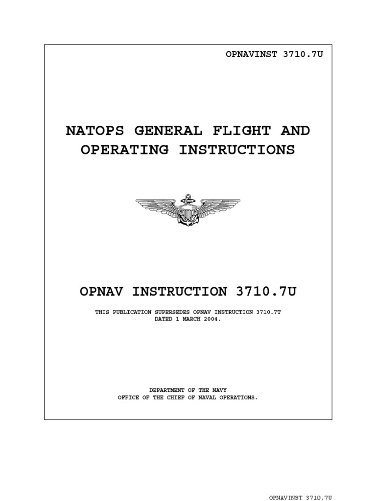 OPNAVINST 3710.7U Flight Instructions | PDF | Technology & Engineering