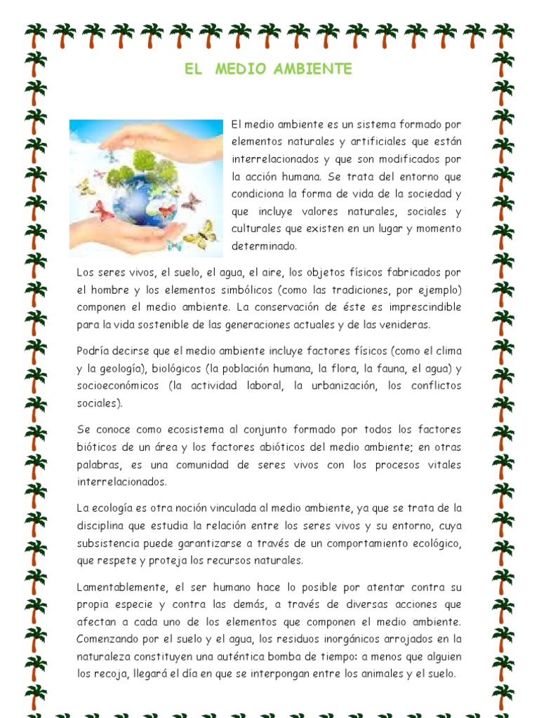 El Medio Ambiente | PDF | Entorno natural | Residuos