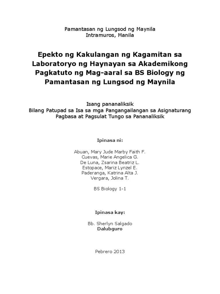 Saliksik Halimbawa Pananaliksik Halimbawa Ng Pamagat Ng Thesis Sa