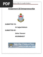 Download Business Plan of Leather Products by Zohra Tanveer SN147188971 doc pdf