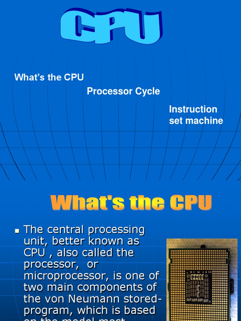 CPU Instruction Set Basics | PDF
