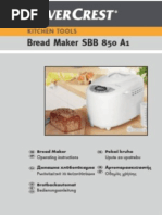 Silvercrest Bread Maker SBB 850 EDS A1