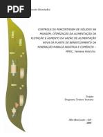 Porcentagem de Sólidos Moagem