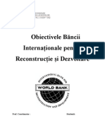 Obiectivele Bancii Internationale Pentru Reconstructie Si Dezvoltare