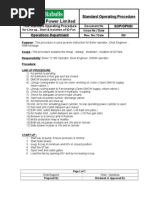 Boiler Operation SOP for Production | PDF | Boiler | Valve