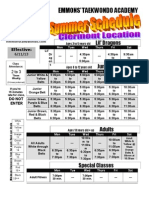 Summer 2013 Schedule Clermont