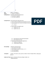 The Straight Line - Lesson Plan 2