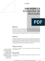 Max Weber e a sociologia da educação - Carlos Sell