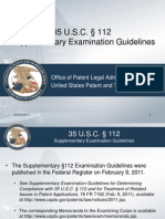 35 USC 112 examination guidelines