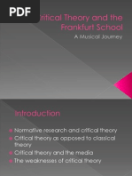 Critical Theory and the Frankfurt School