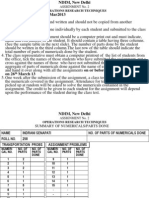 Operations Research Techniques: Assignment No. 2