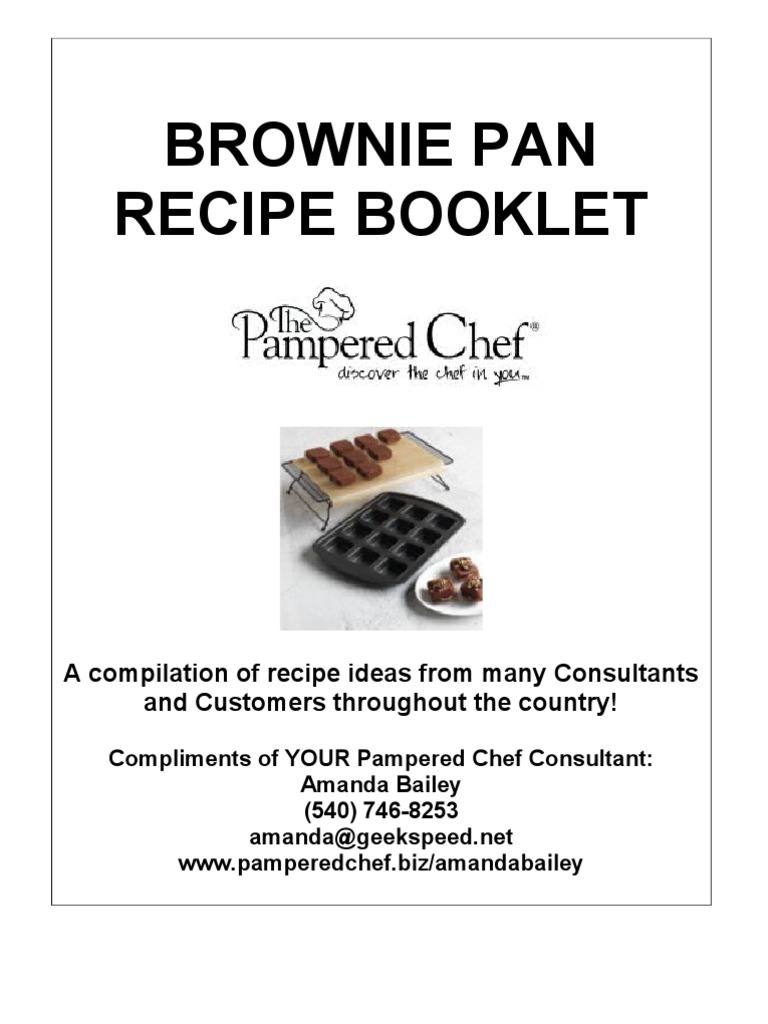 Brownie Pan Recipe Booklet PDF Cupcake Cakes