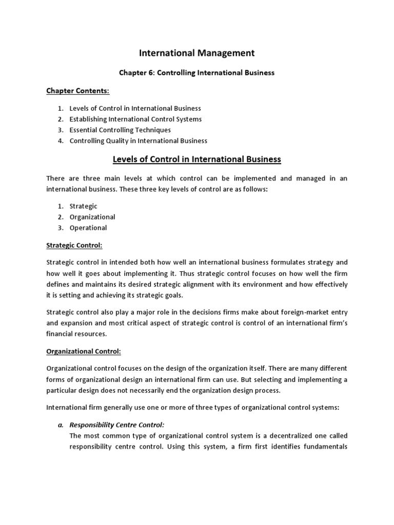 International Control System Pdf Quality Business Inventory