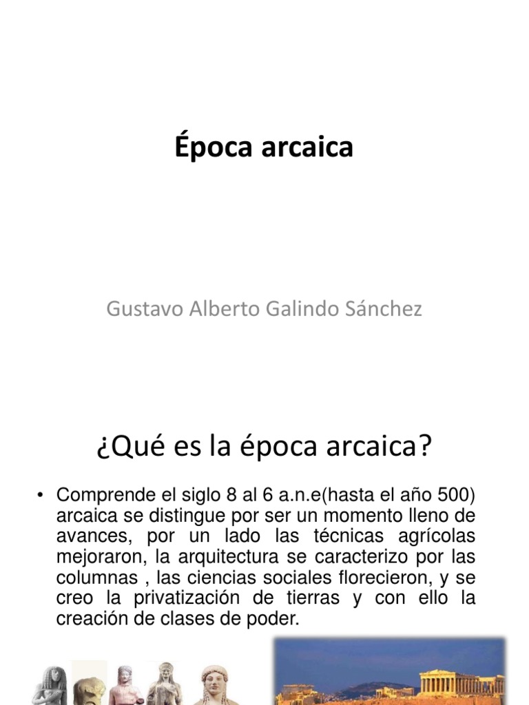 Época Arcaica | PDF | Ciencias sociales