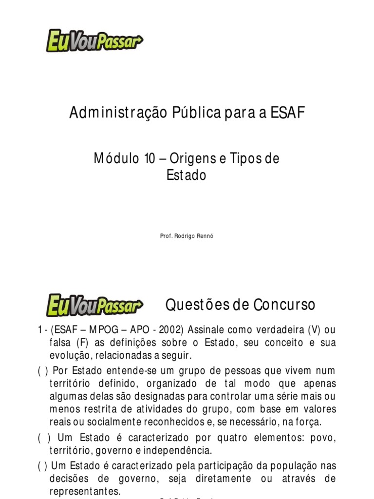 Rodrigorenno Administracaopublica Esaf Modulo10 001 | PDF