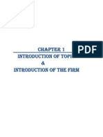 Introduction of Topic & Introduction of The Firm