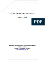 Koleksi Lembar Bahasa 2002