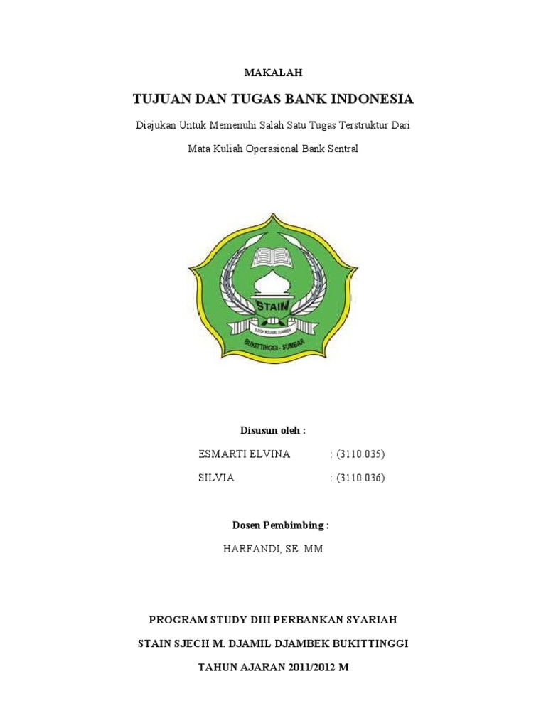 Makalah Operasional Bank Sentral