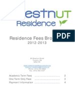 Residence Fees Brochure: Academic Term Fees 2 One Term Only Fees 3 Payment Information 4