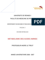 Metabolismes Des Acides Amines