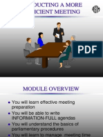 Conducting A More Efficient Meeting