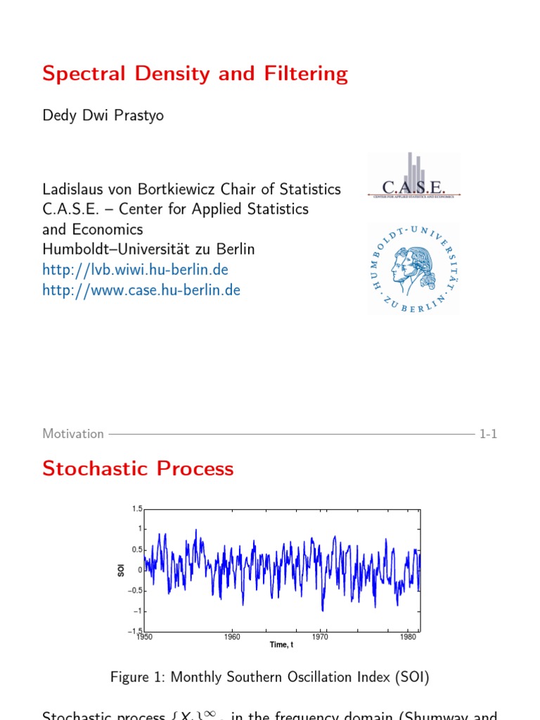 Spectral Density and Filtering Analysis | PDF | Spectral Density ...