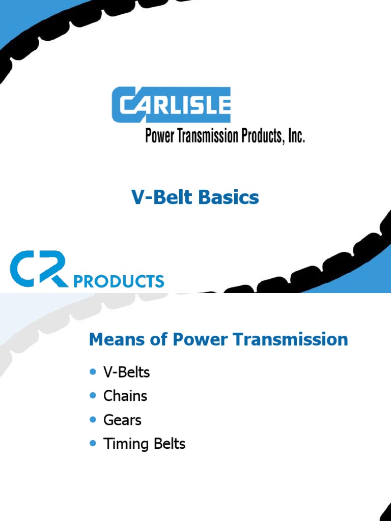 V Belt Basics Pdf Belt Mechanical Transmission Mechanics
