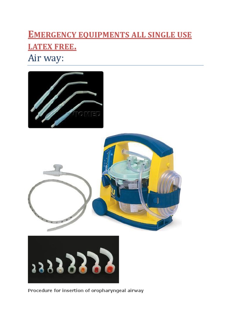 Emergency Medical Equipment Guide | PDF