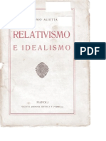 Antonio Aliotta - Relativismo e Idealismo