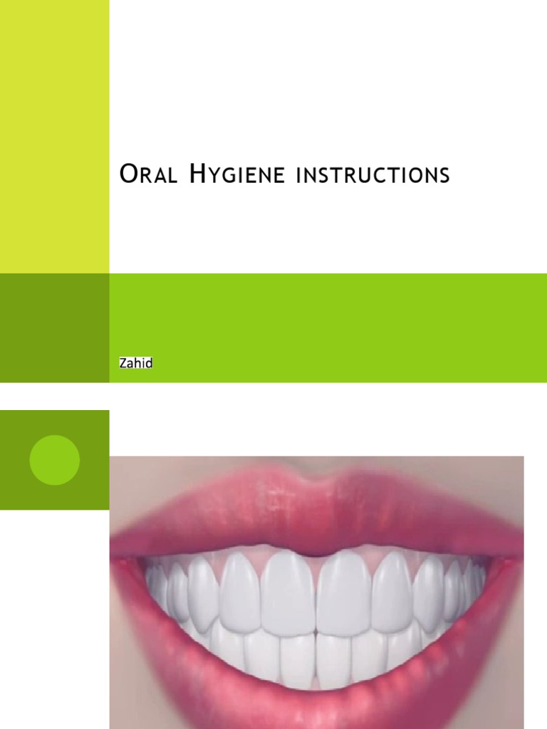 Oral Hygiene Instruction (In Pictures) PDF