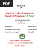 Download A Study on Impact of Advertisement on Children Behaviour A case Study of Sirsa Haryana by deepakmaithil SN147340739 doc pdf