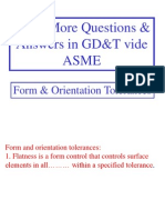 Some More Questions & Answers in GD&T Vide Asme: Form & Orientation Tolerances