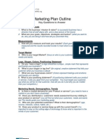 Marketing Plan Outline: Key Questions To Answer