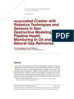 Automated Crawler With Robotics Techniques and Sensors in Non Destructive Modeling For Pipeline Health Monitoring in Oil and Natural Gas Re Neries