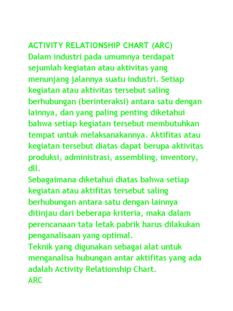 Activity Relationship Chart | PDF