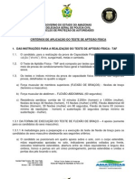 Critérios para Teste - Taf PDF