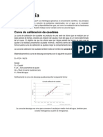 Hidrología: Curva de calibración caudales