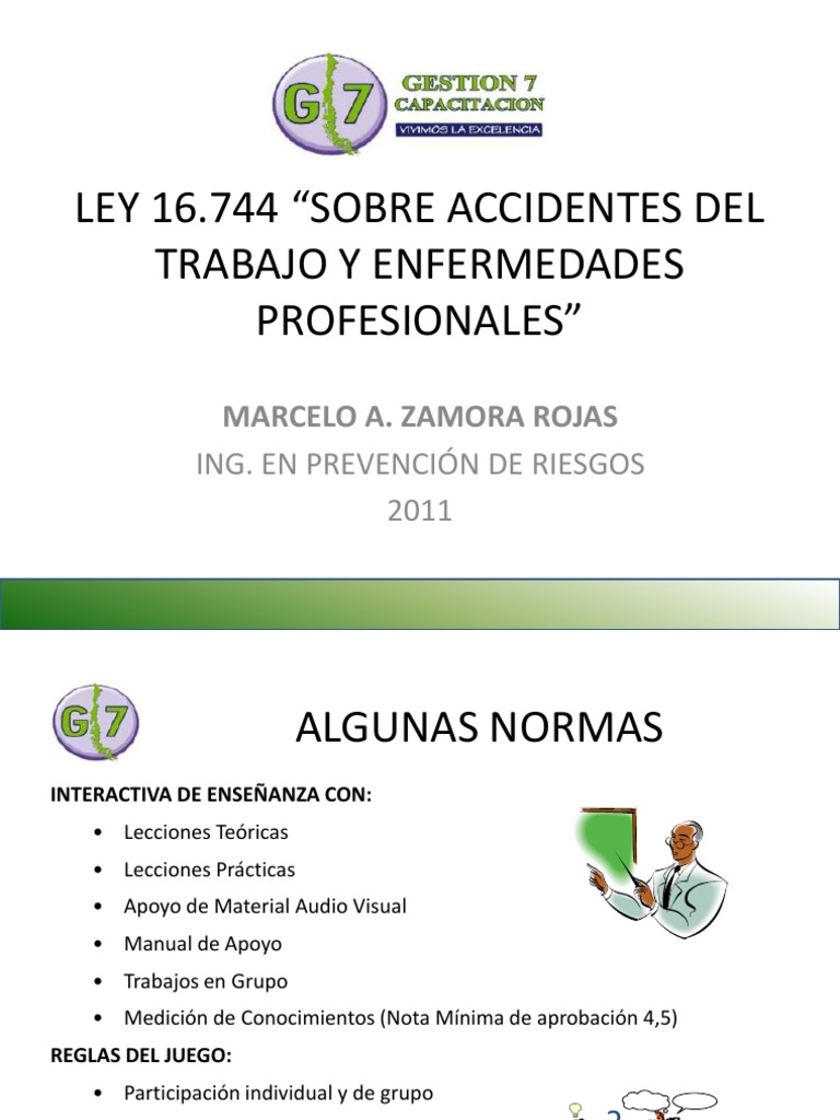 Curso - Ley 16744 | PDF | Derecho laboral | Cuidado de salud del gobierno