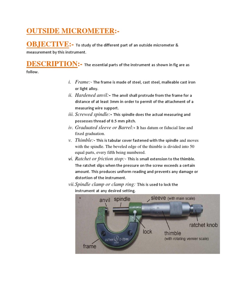 Micrometer PDF Metalworking Scientific Observation