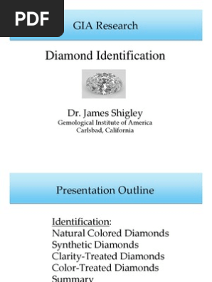 Diamond Identification Vilnius Helsinki Aug 2008 Diamond Radiation