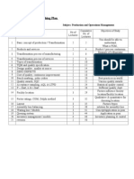 Teaching Plan: Sr. No. Topics No of Lecturers Cumulative No. of Lecturers Objectives of Study