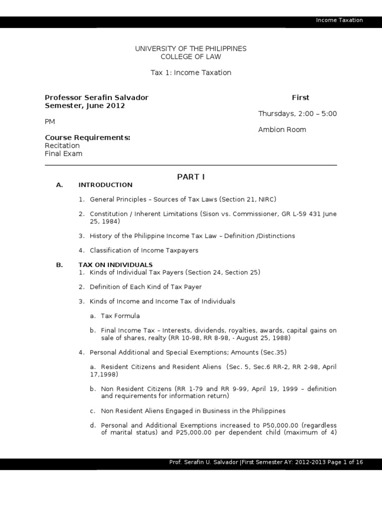 Business tax outline image