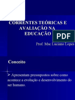 Correntes teóricas e avaliação na educação