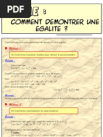 Comment Demontrer Une Egalite