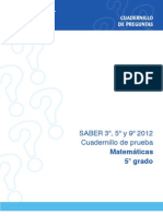 Pruebas Saber Matemáticas 5 2012